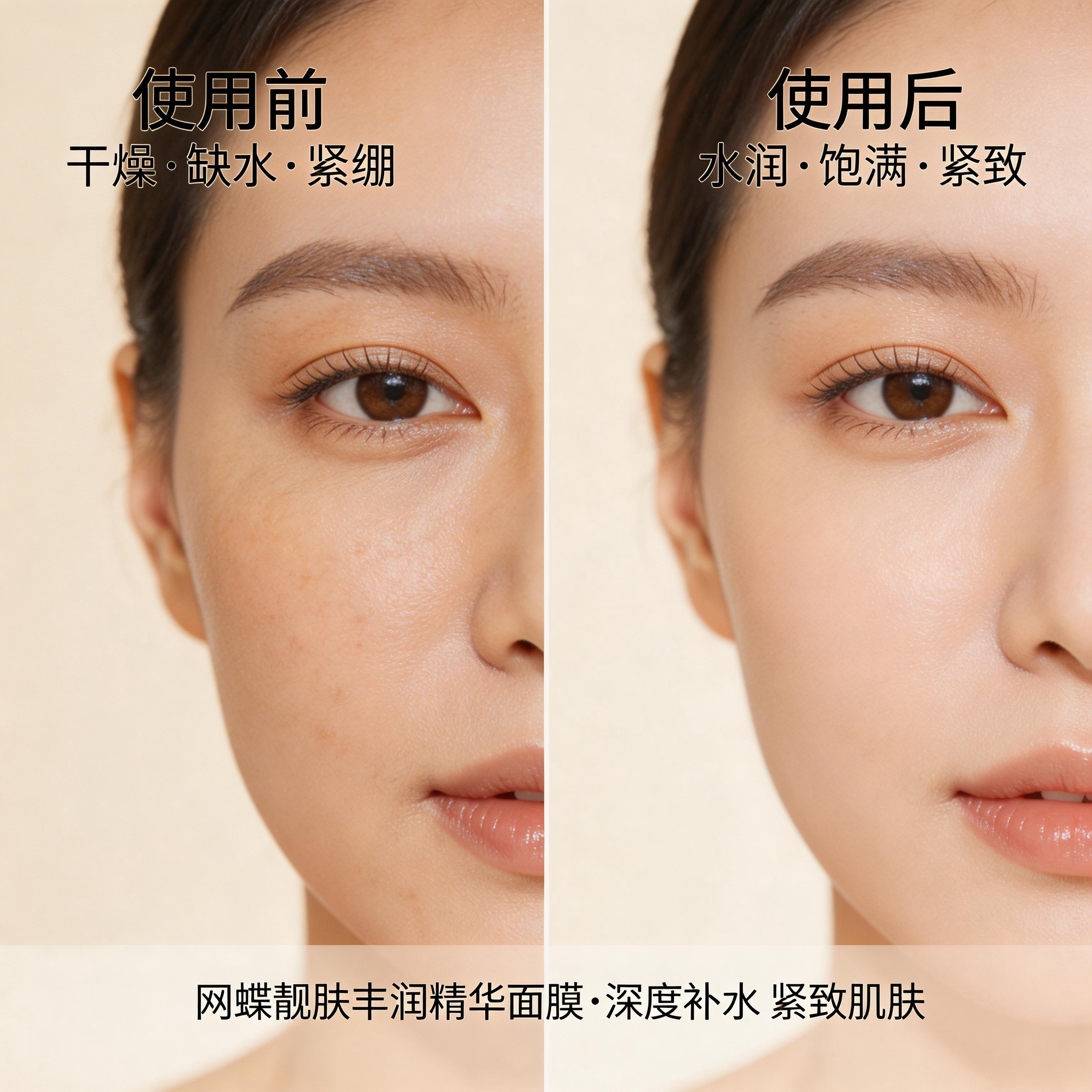 网蝶靓肤丰润精华面膜